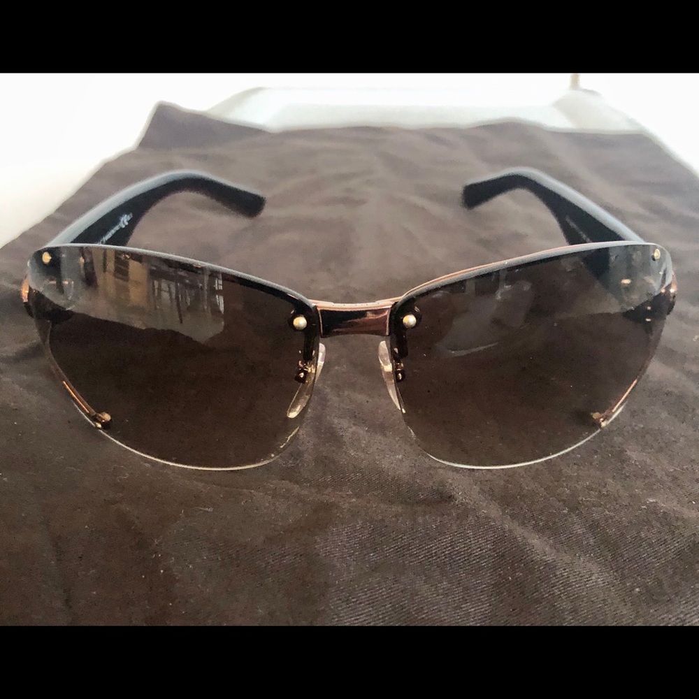Gucci Brown Radient Rimeless Wrap Sunglasses